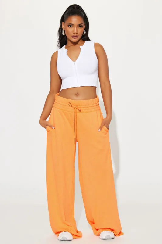 Off Duty Washed Lounge Pant - Orange sold by Fashion Nova