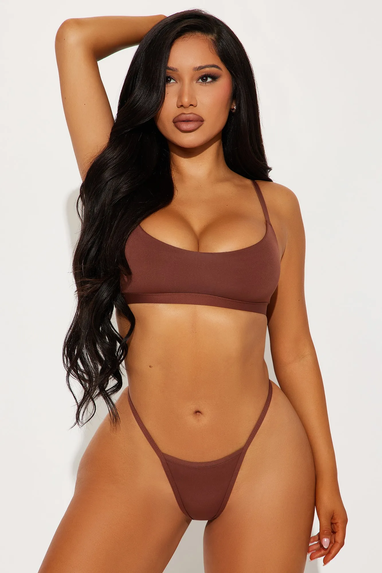 Light As A Feather Microfiber G String Panty - Chocolate sold by Fashion Nova product image thumbnail 2