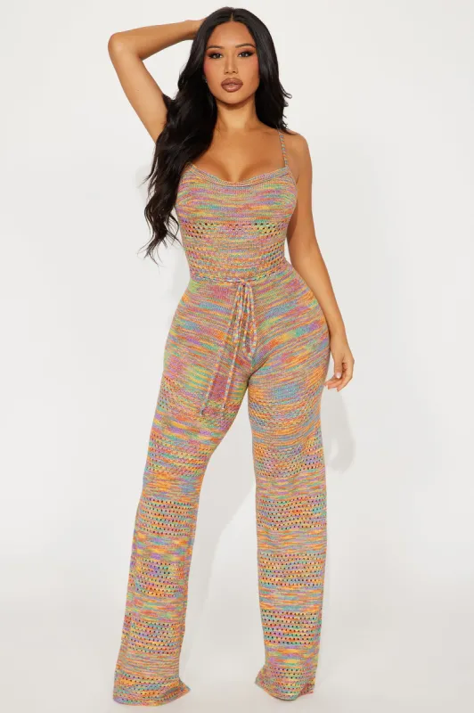 Only Fun Crochet Jumpsuit - Multi Color sold by Fashion Nova