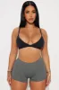 Me And You Seamless Ribbed Boyshort Panty - Charcoal sold by Fashion Nova