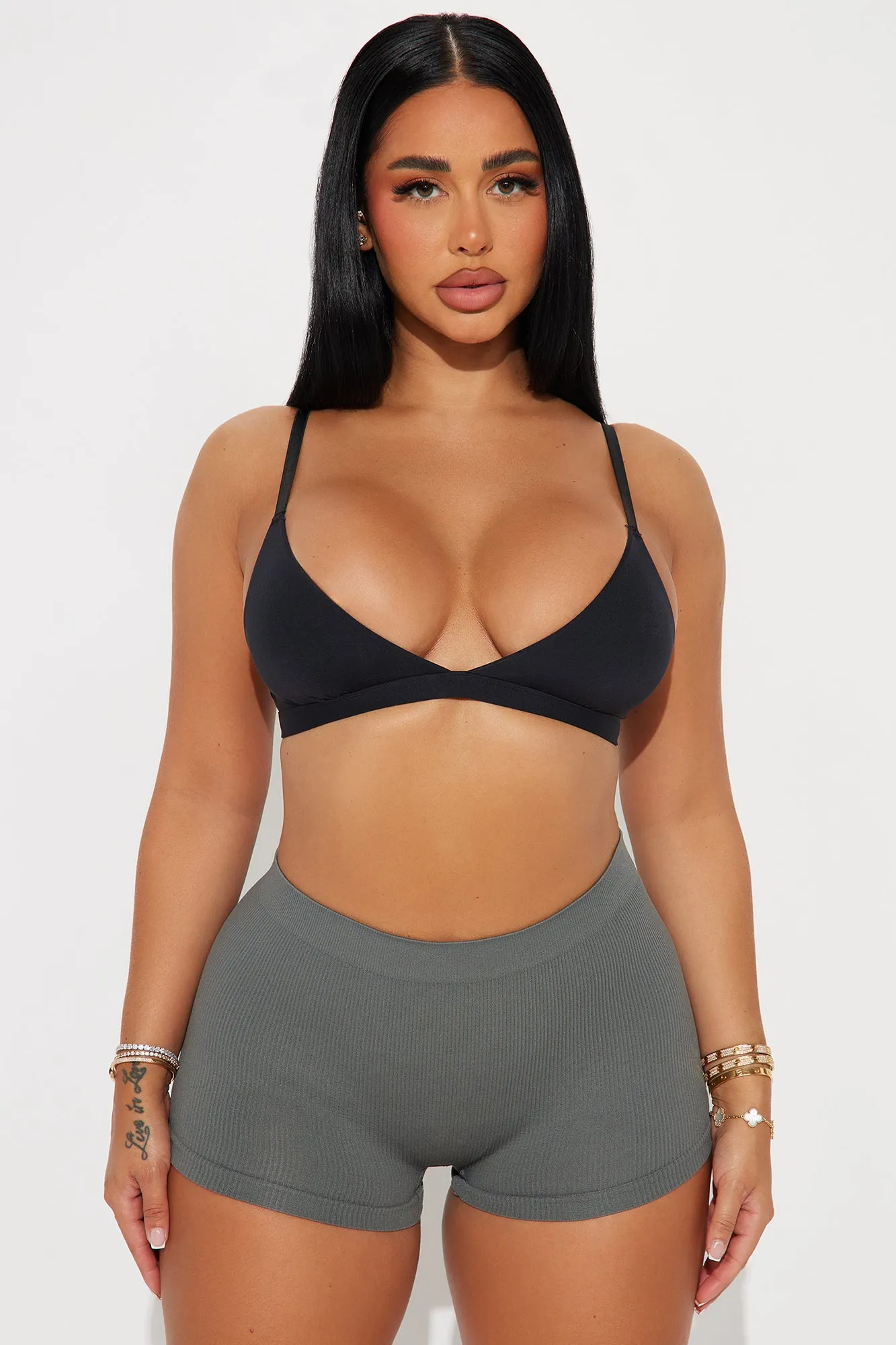 Me And You Seamless Ribbed Boyshort Panty - Charcoal sold by Fashion Nova product image thumbnail 2