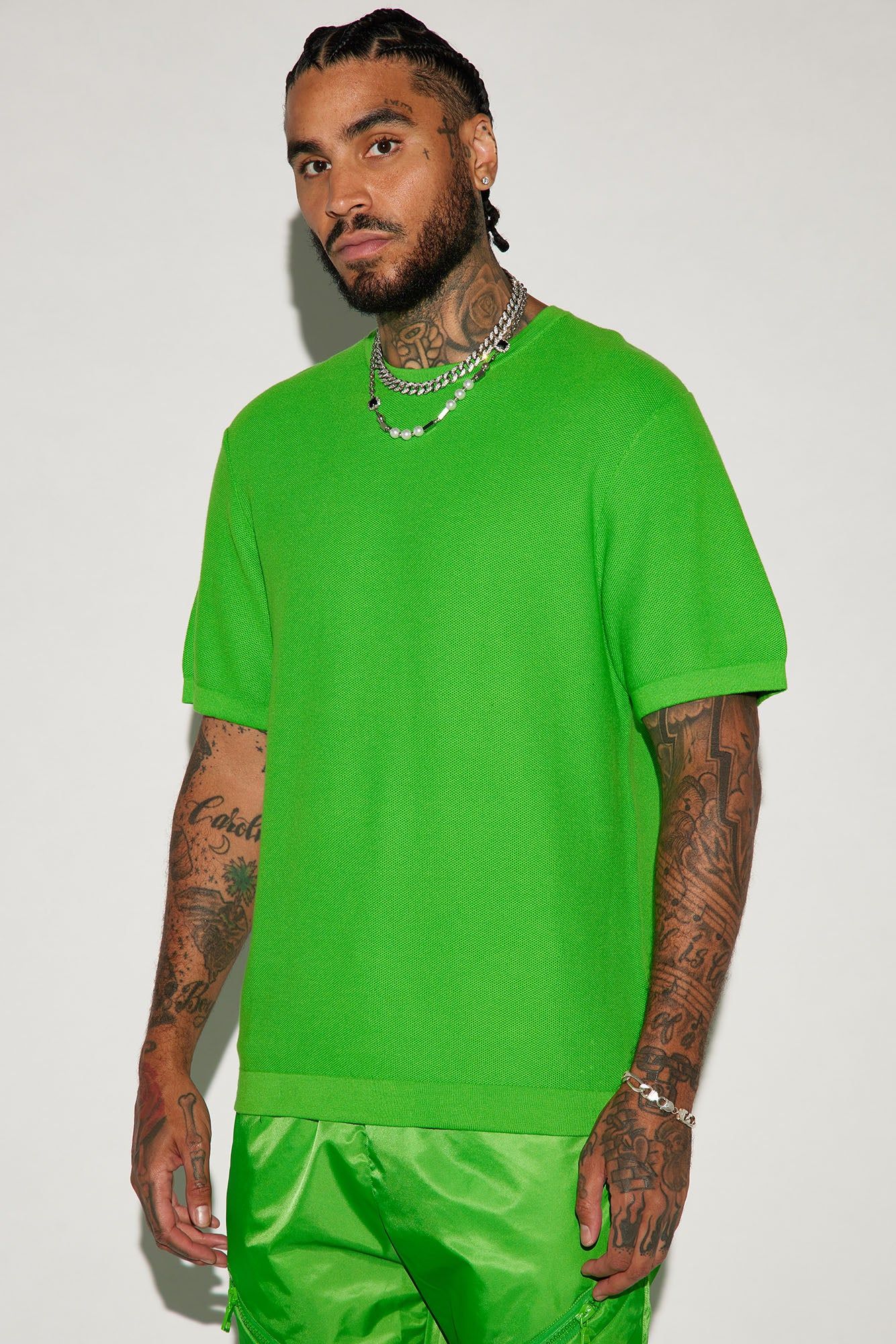 Classic Sweater Tee - Green sold by Fashion Nova
