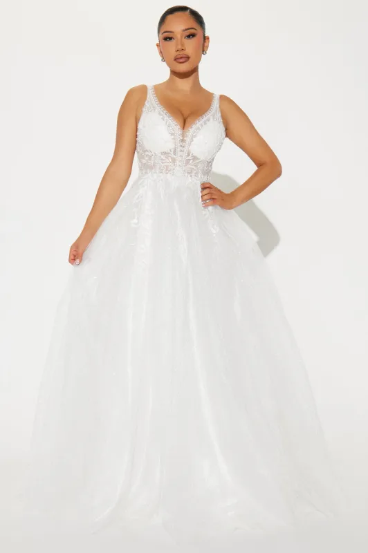 Enchanting Ball Gown - White sold by Fashion Nova