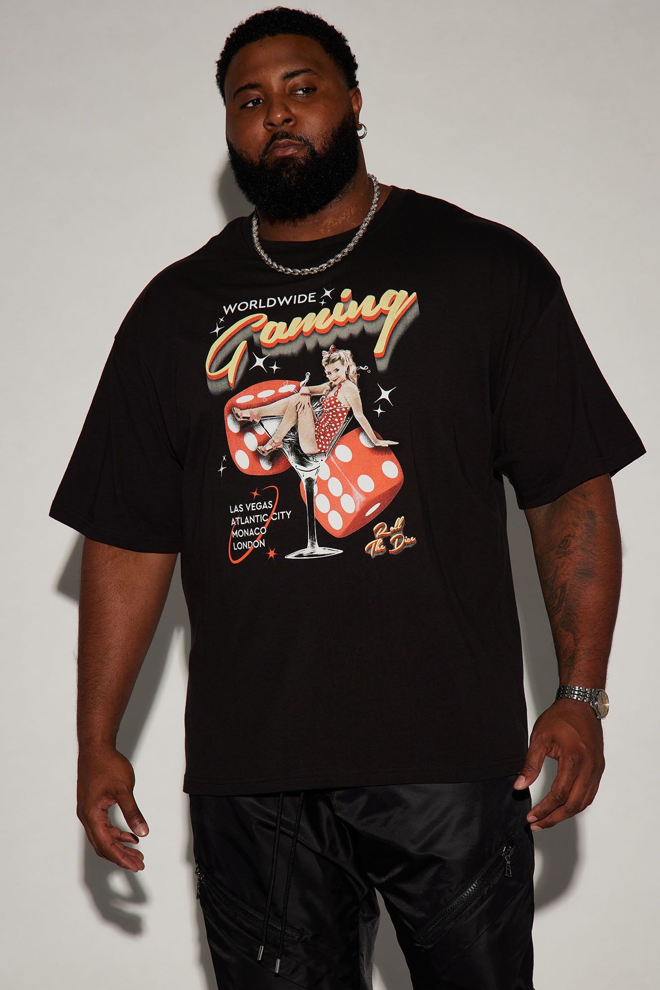 Roll The Dice Short Sleeve Tee - Black sold by Fashion Nova product image thumbnail 4