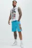 Ed Hardy Flame Skull Sweat Shorts - Blue sold by Fashion Nova