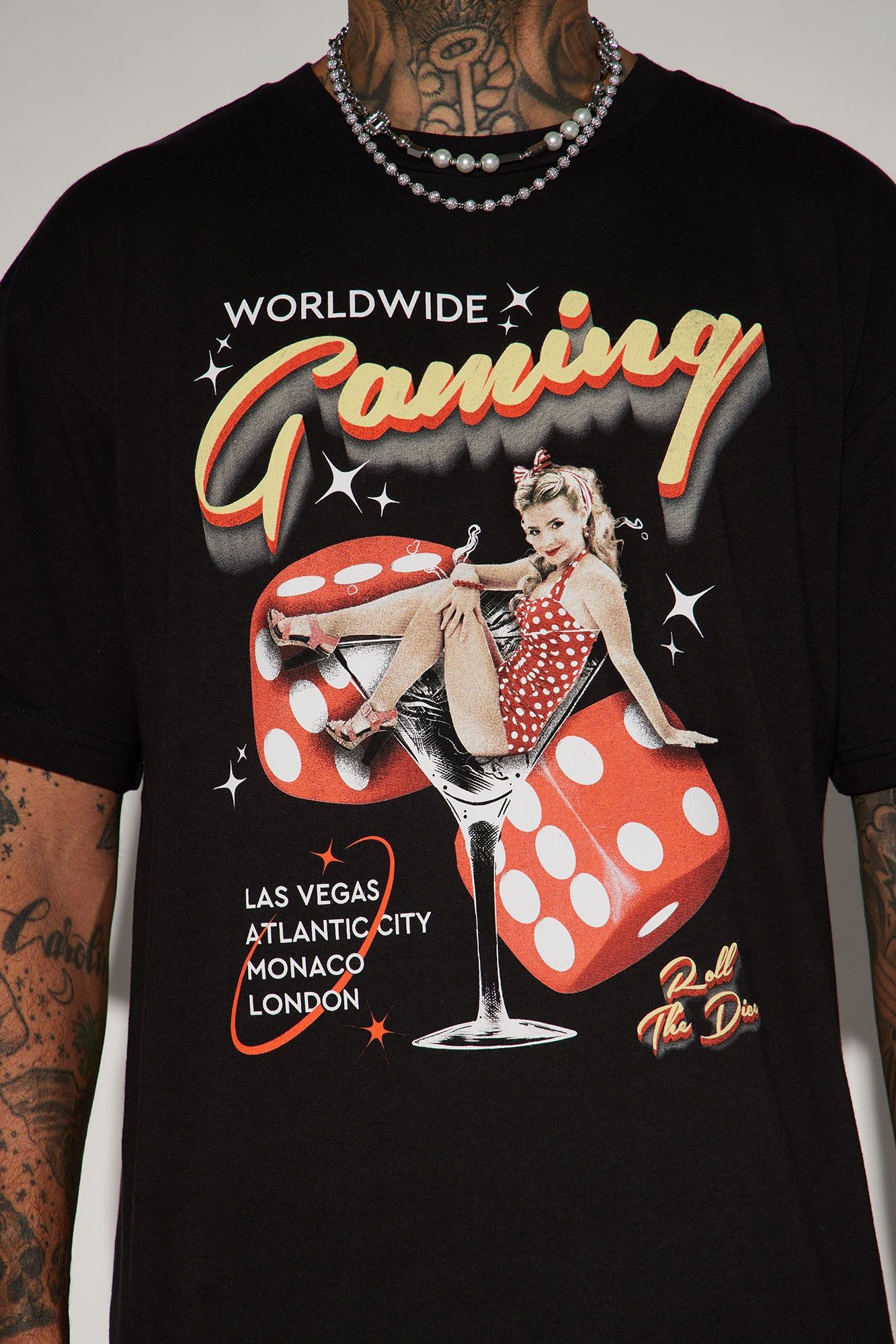 Roll The Dice Short Sleeve Tee - Black sold by Fashion Nova product image thumbnail 3