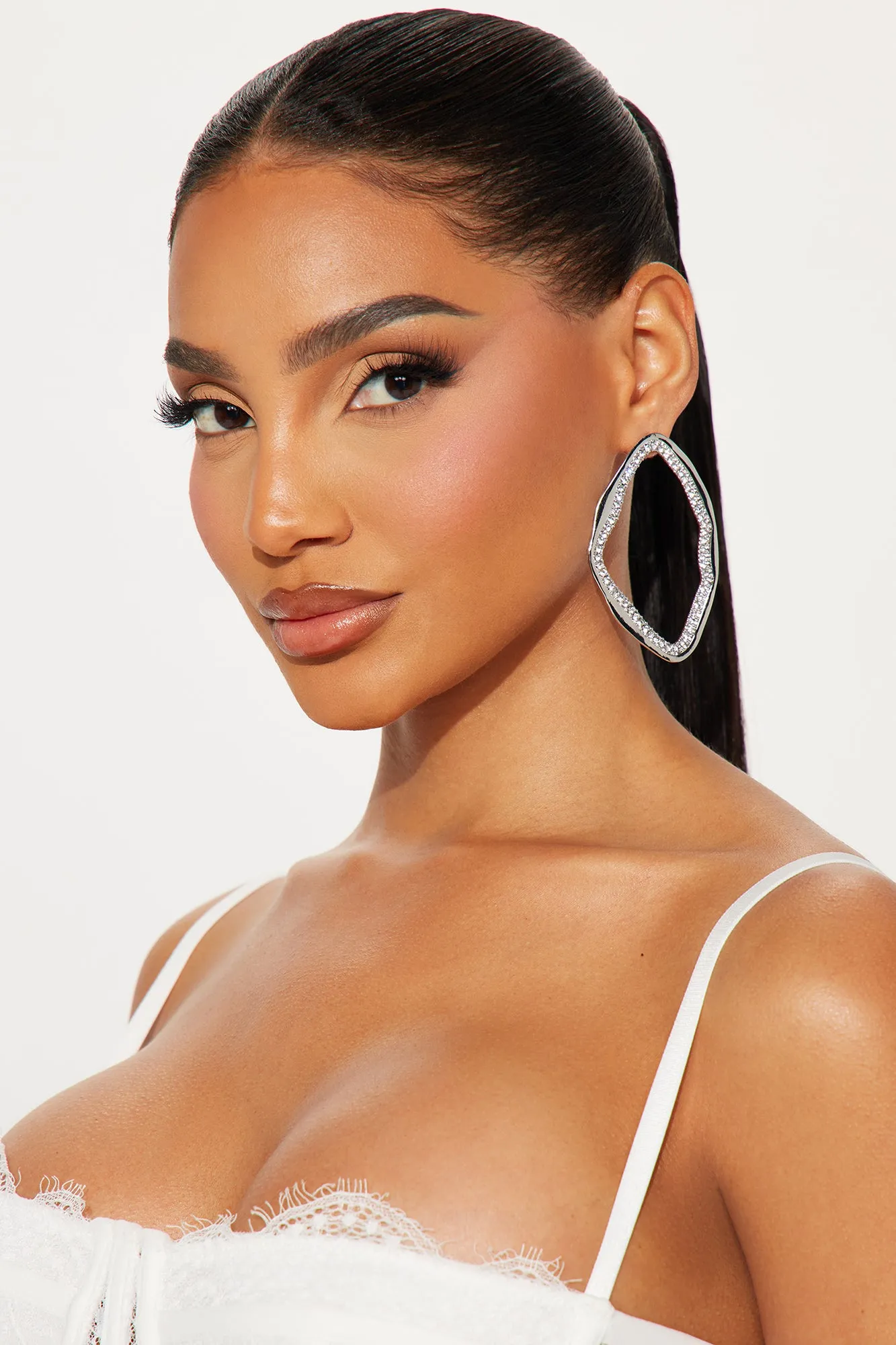Shark Bite Earrings - Silver sold by Fashion Nova product image thumbnail 2