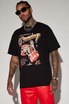 Roll The Dice Short Sleeve Tee - Black sold by Fashion Nova