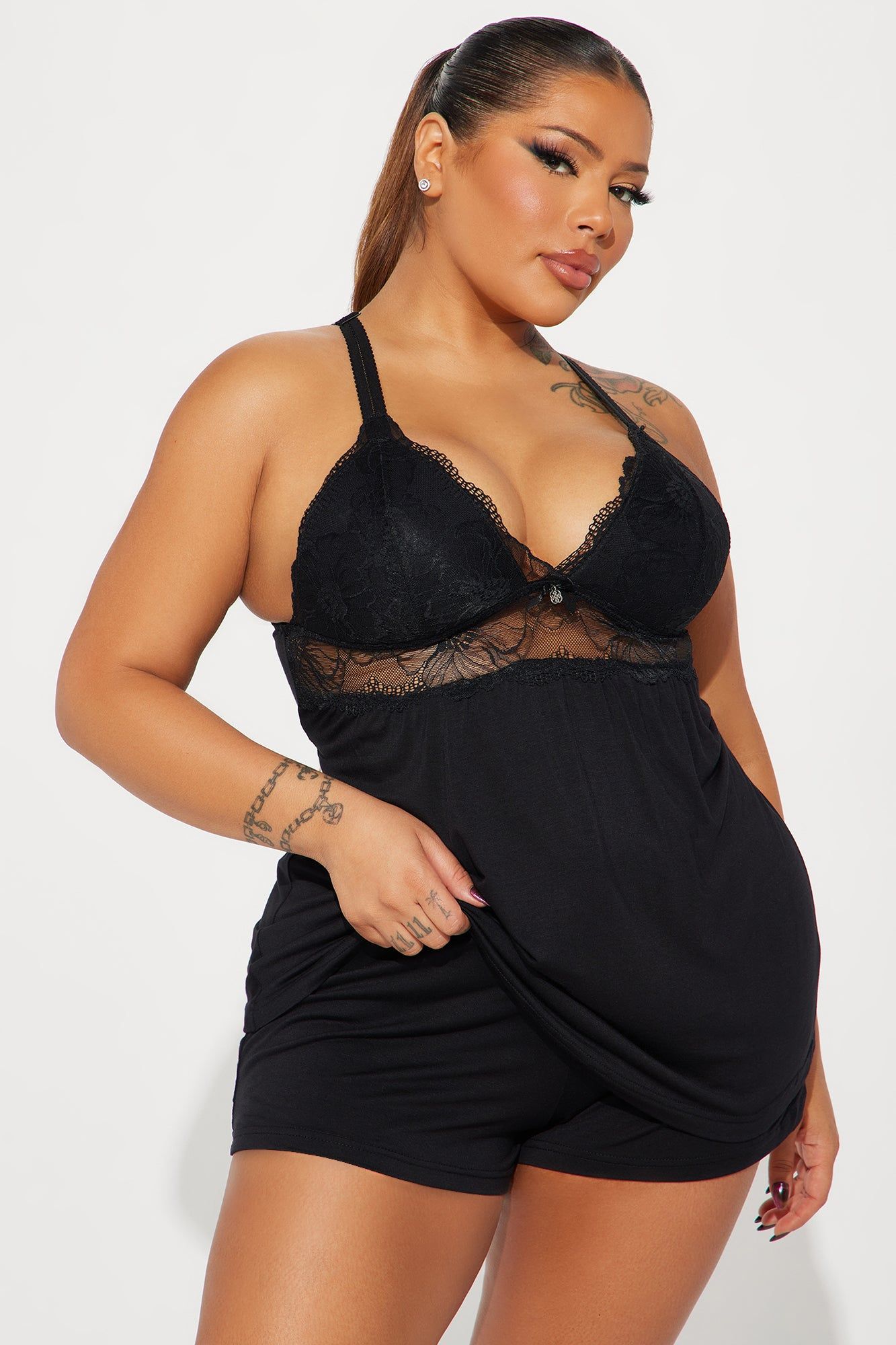 What A Dream PJ Short Set - Black sold by Fashion Nova