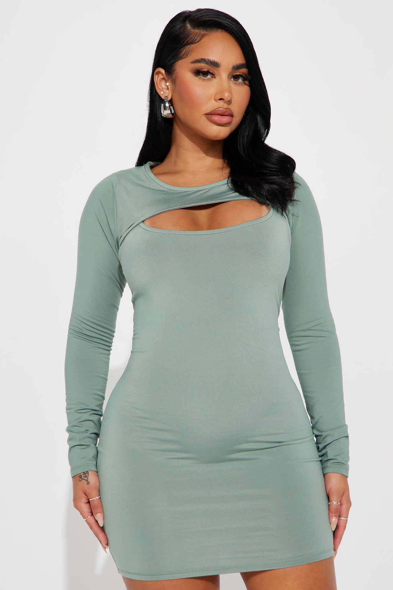 Zoey 2 Piece Dress Set - Sage sold by Fashion Nova product image thumbnail 2