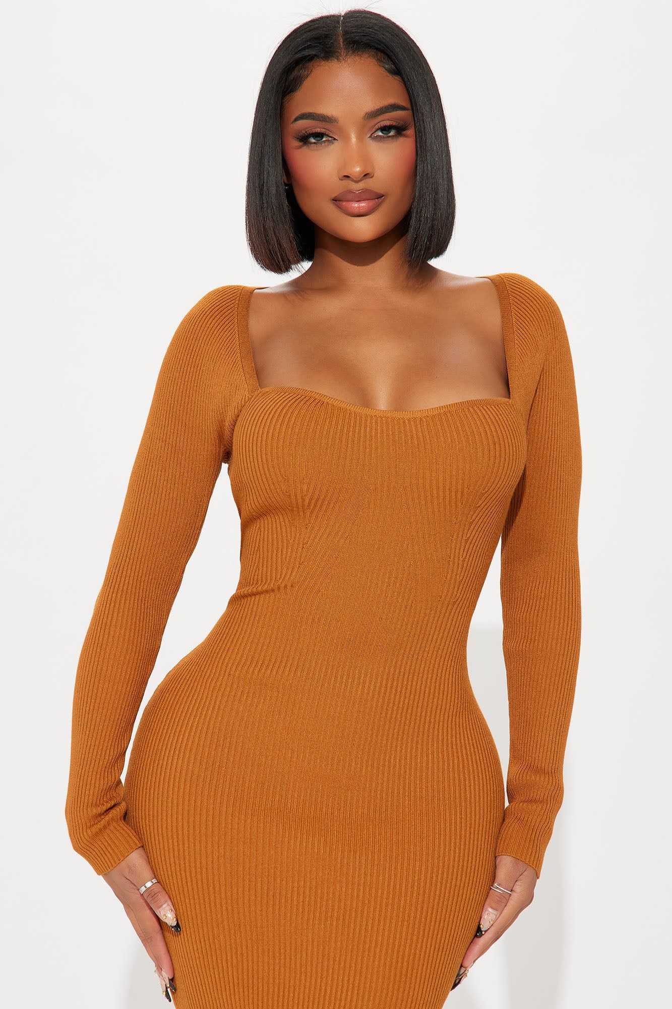 Jessie Sweater Midi Dress - Mustard sold by Fashion Nova product image thumbnail 2