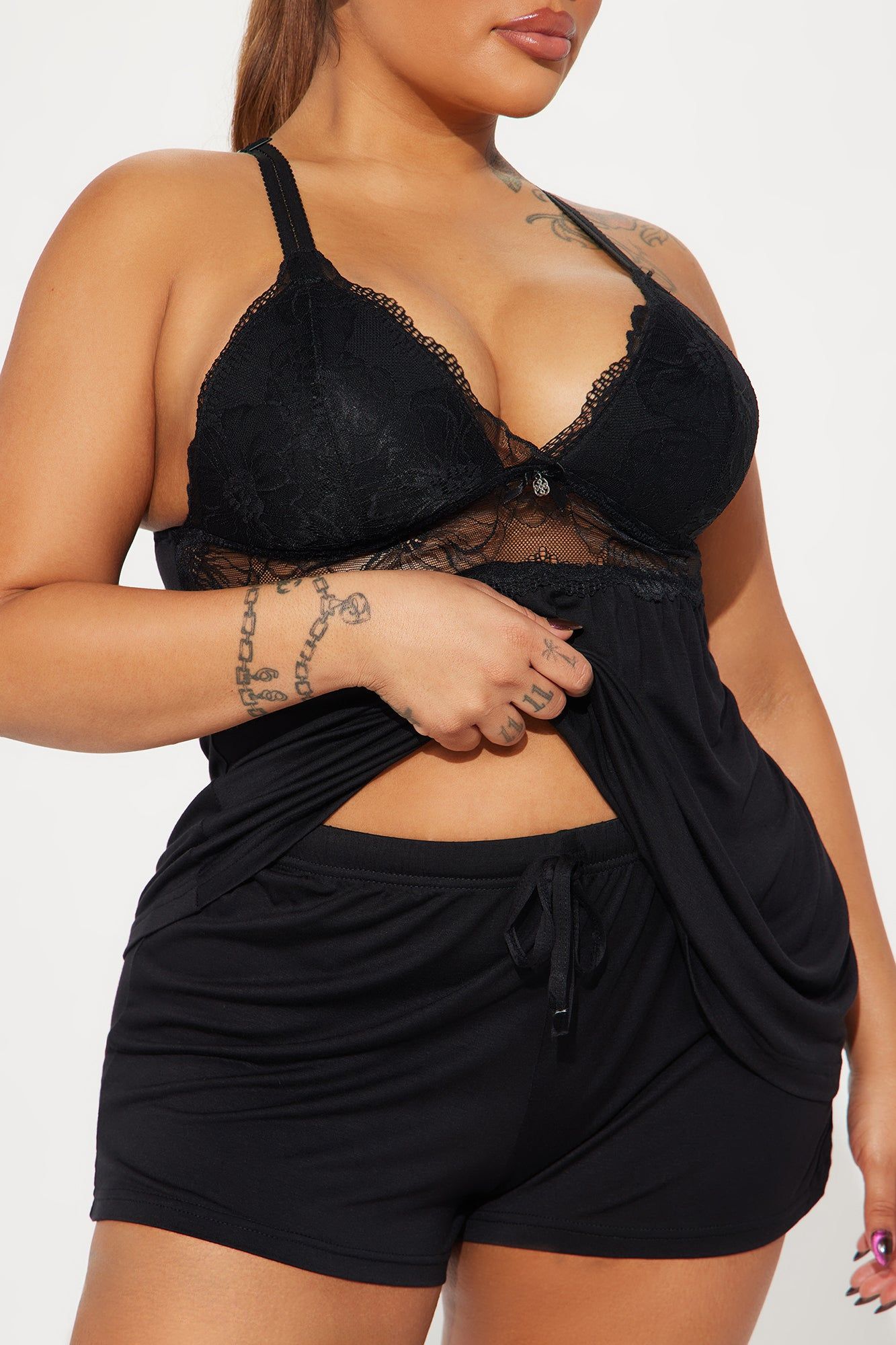 What A Dream PJ Short Set - Black sold by Fashion Nova product image thumbnail 2