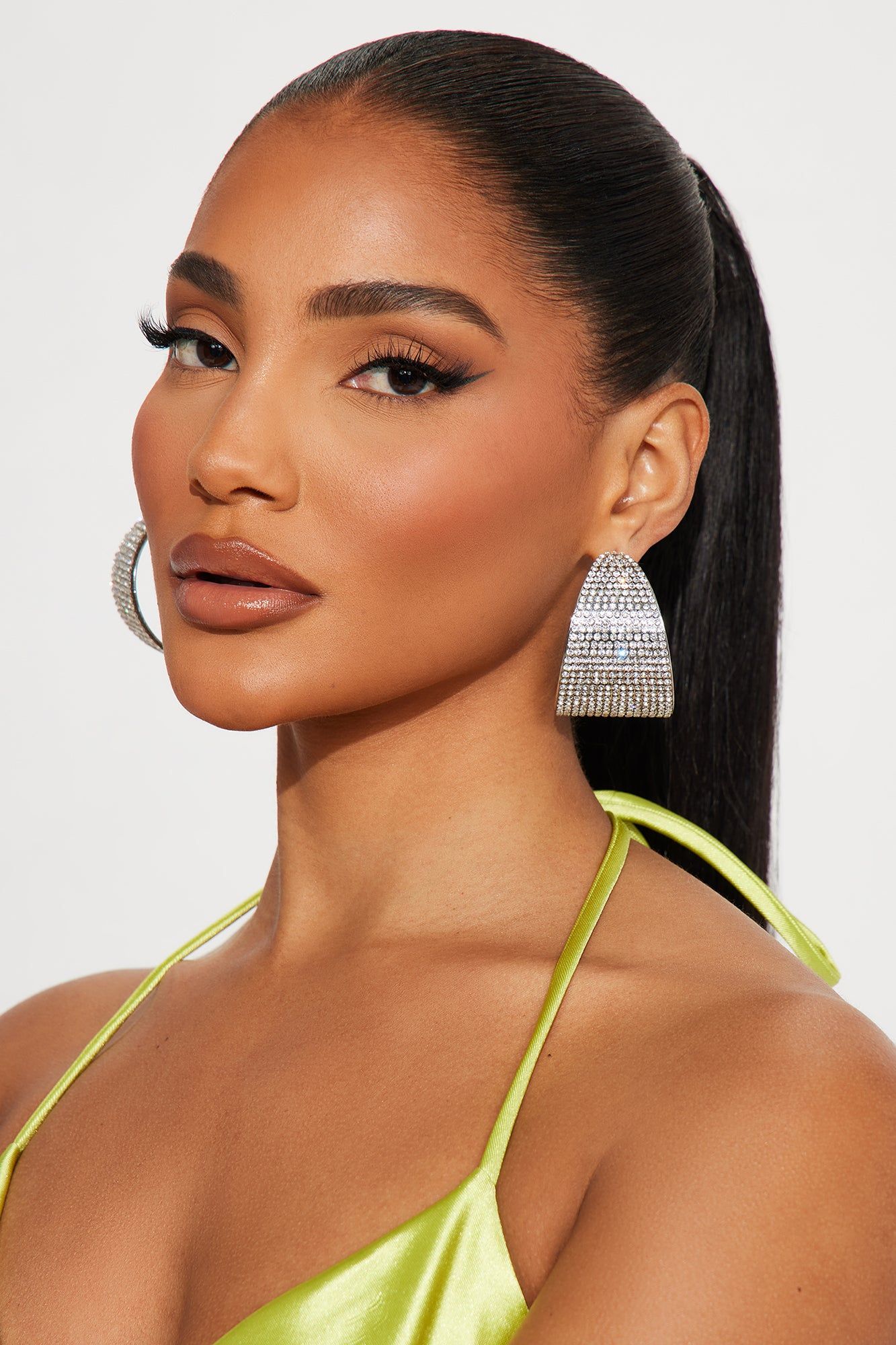Pretty Pretty Hoop Earrings - Clear/Silver sold by Fashion Nova product image thumbnail 2