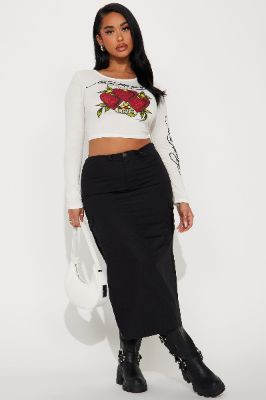 Jeanette Cargo Midi Skirt - Black sold by Fashion Nova