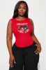 Blessed Black Jaguar Tank Top - Red sold by Fashion Nova