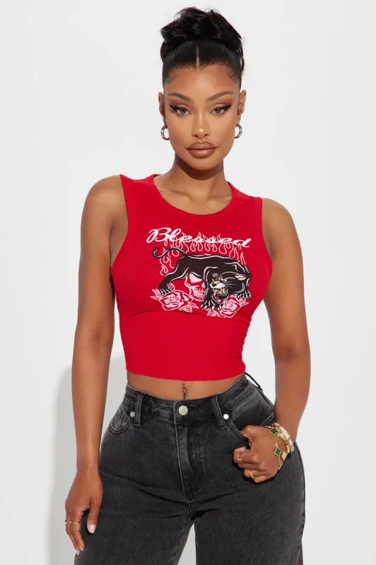Blessed Black Jaguar Tank Top - Red sold by Fashion Nova