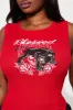 Blessed Black Jaguar Tank Top - Red sold by Fashion Nova