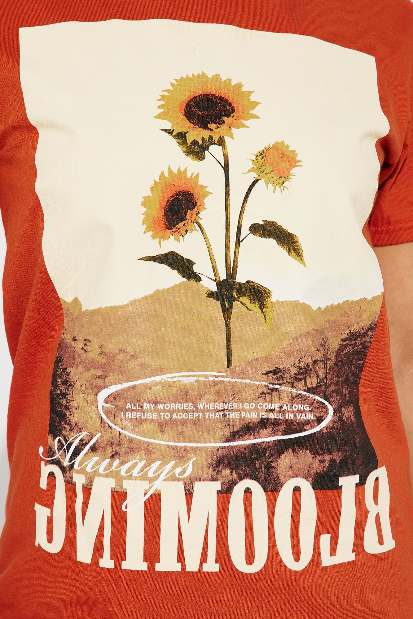 Always Blooming Graphic Tee - Rust sold by Fashion Nova product image thumbnail 3