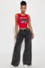 Blessed Black Jaguar Tank Top - Red sold by Fashion Nova