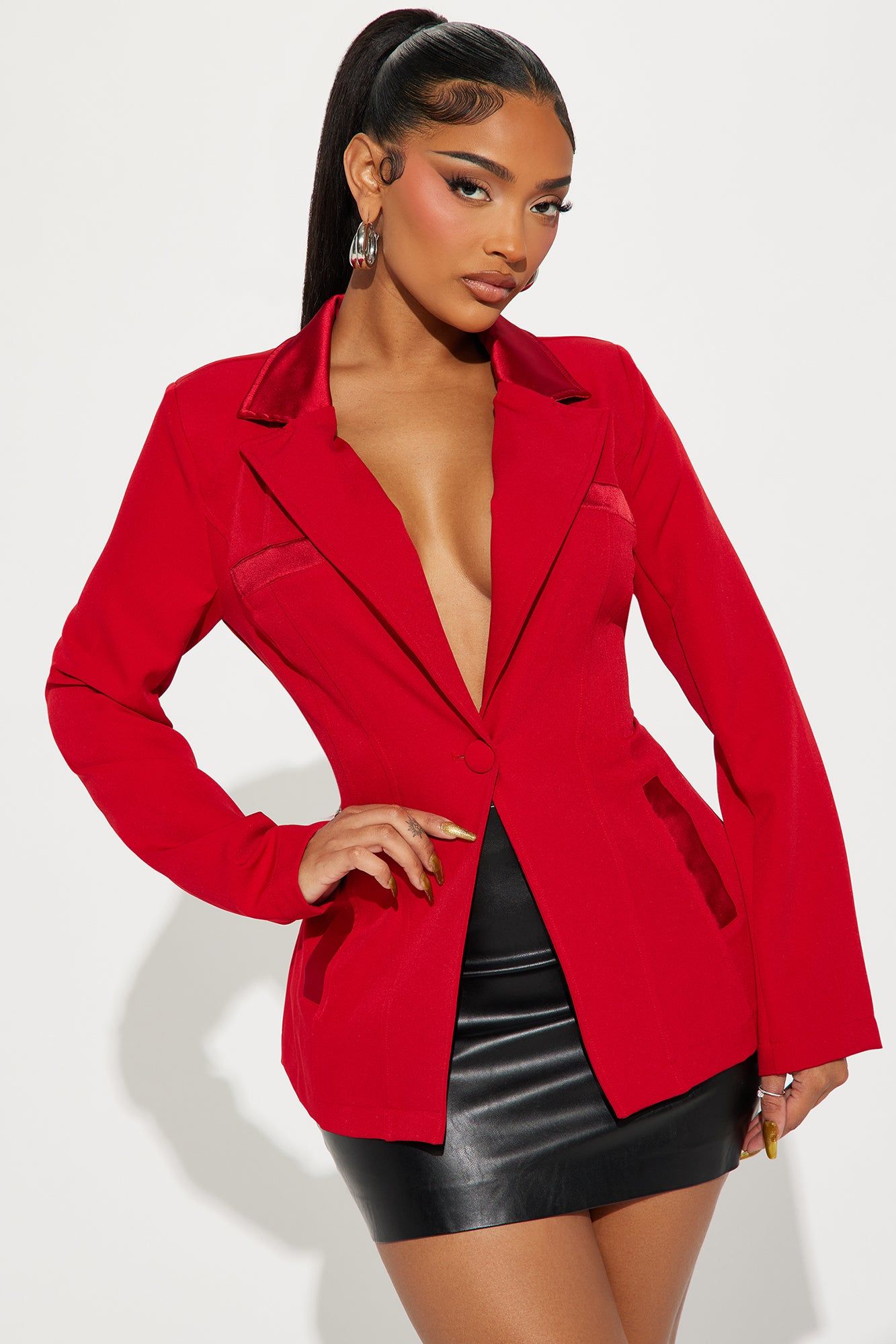 Got Things To Do Blazer - Red sold by Fashion Nova