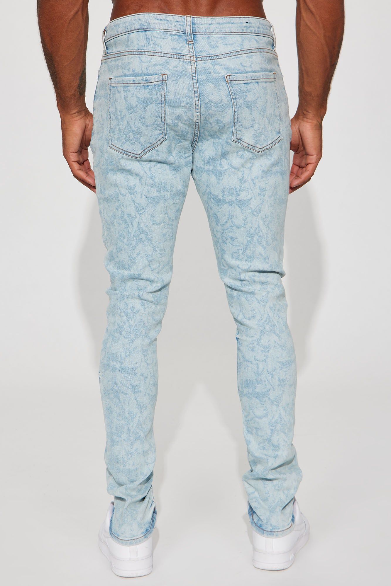 Angelic Messenger Stacked Skinny Jeans - Light Blue Wash sold by Fashion Nova product image thumbnail 5