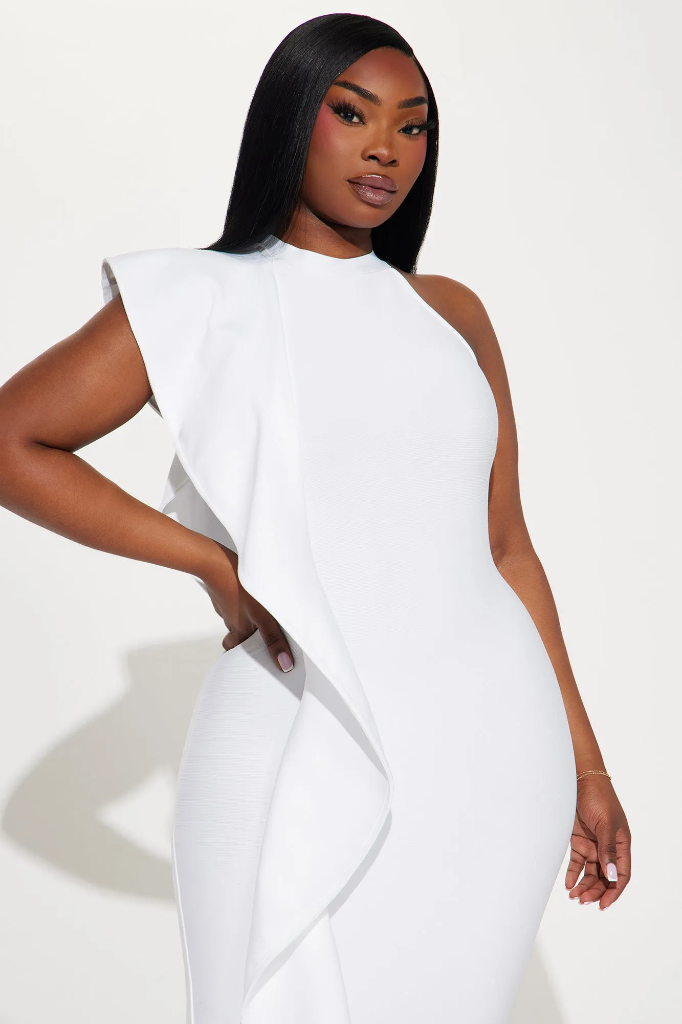 Raylin Bandage Midi Dress - White sold by Fashion Nova product image thumbnail 5