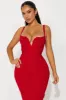 Misty Bandage Midi Dress - Red sold by Fashion Nova
