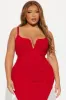 Misty Bandage Midi Dress - Red sold by Fashion Nova
