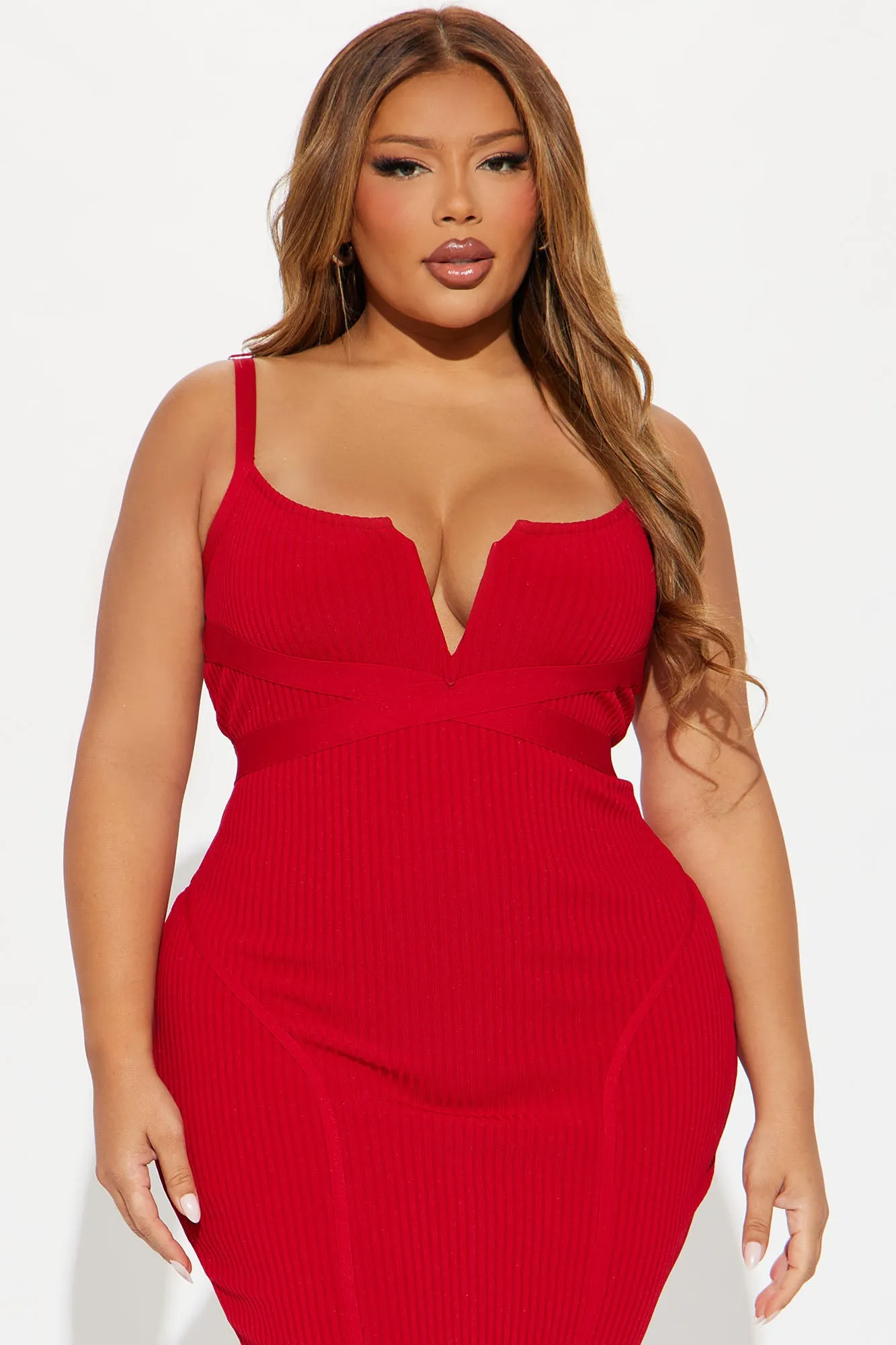 Misty Bandage Midi Dress - Red sold by Fashion Nova product image thumbnail 5