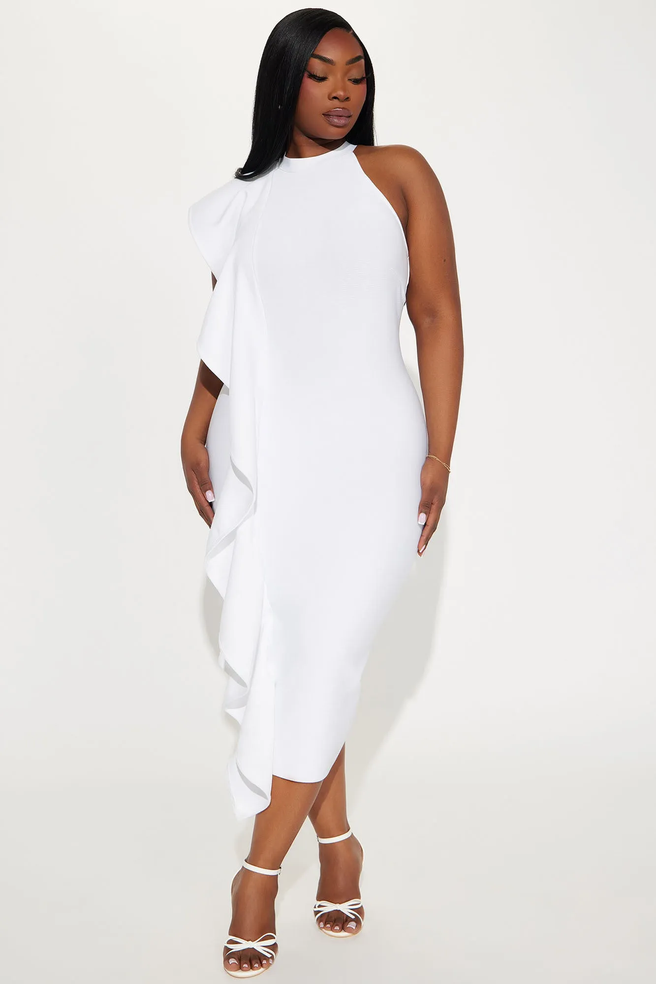Raylin Bandage Midi Dress - White sold by Fashion Nova product image thumbnail 4