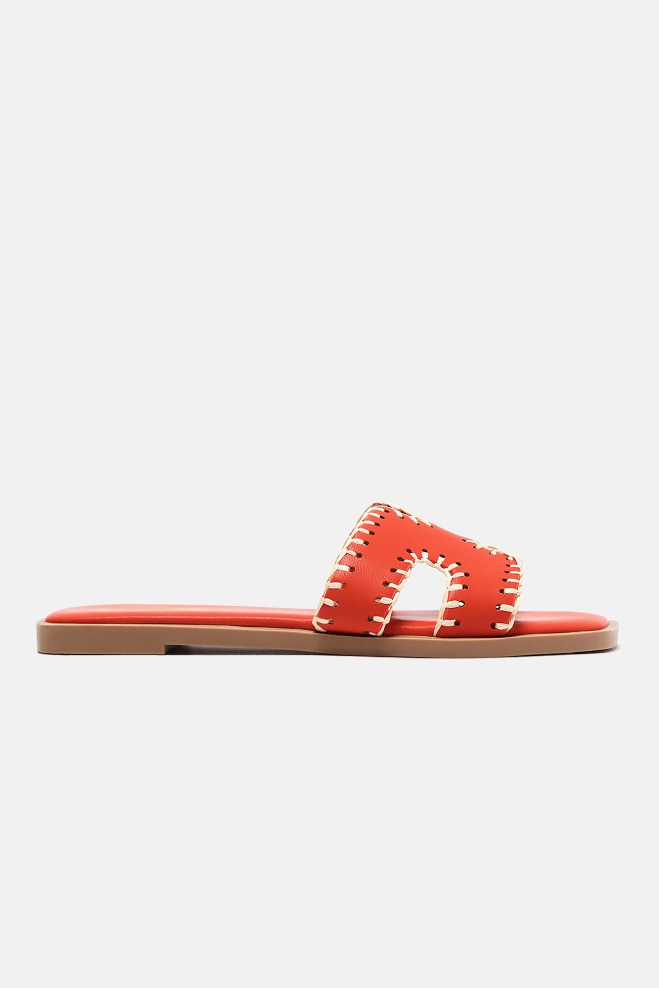Joele Flat Sandals - Orange sold by Fashion Nova product image thumbnail 3