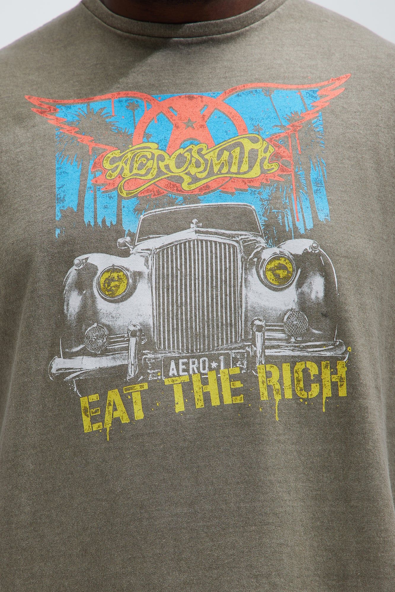 Aerosmith Eat The Rich Short Sleeve Tee - Brown sold by Fashion Nova product image thumbnail 5