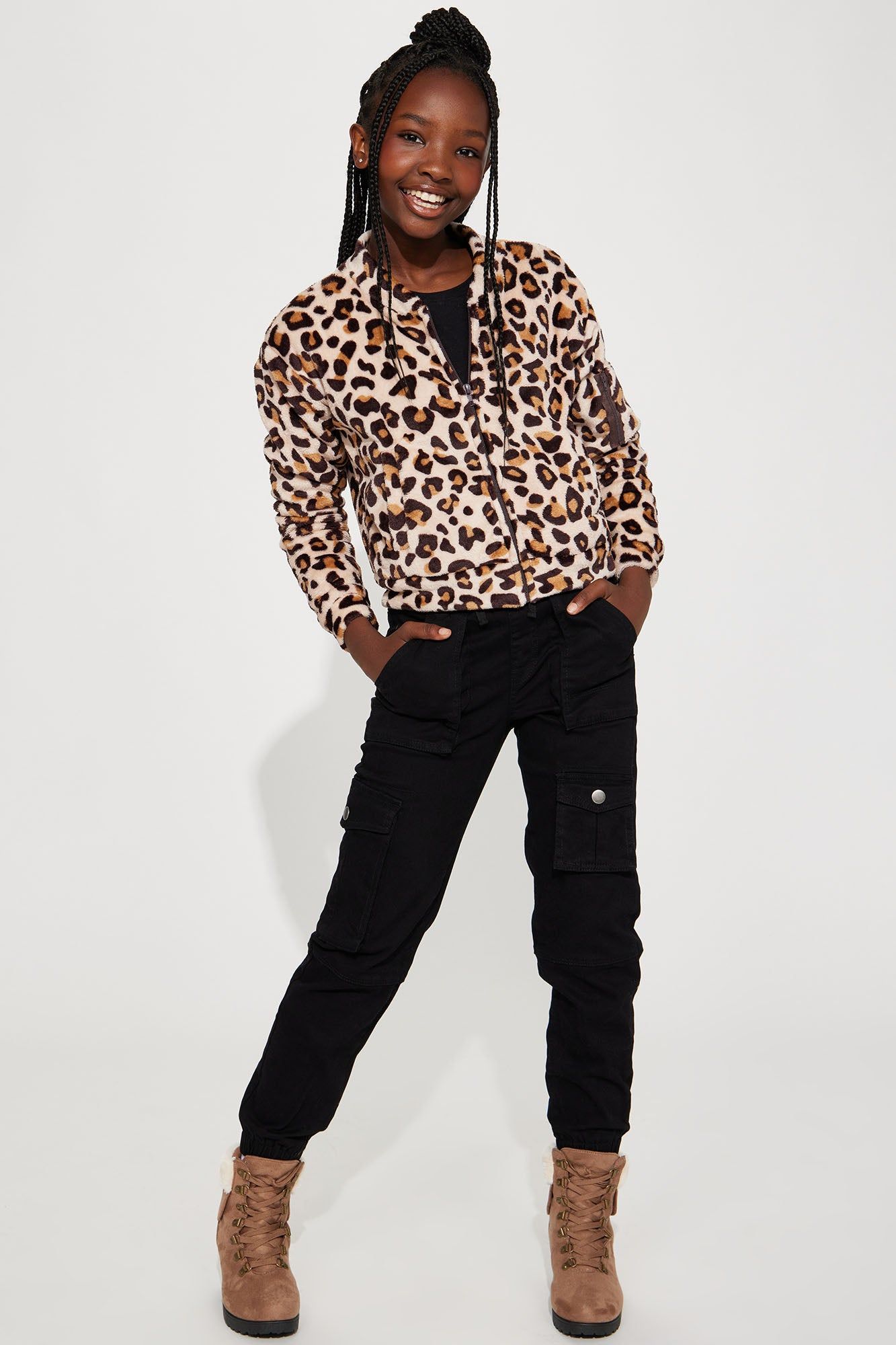 Mini Animal At Heart Plush Jacket - Leopard sold by Fashion Nova product image thumbnail 2