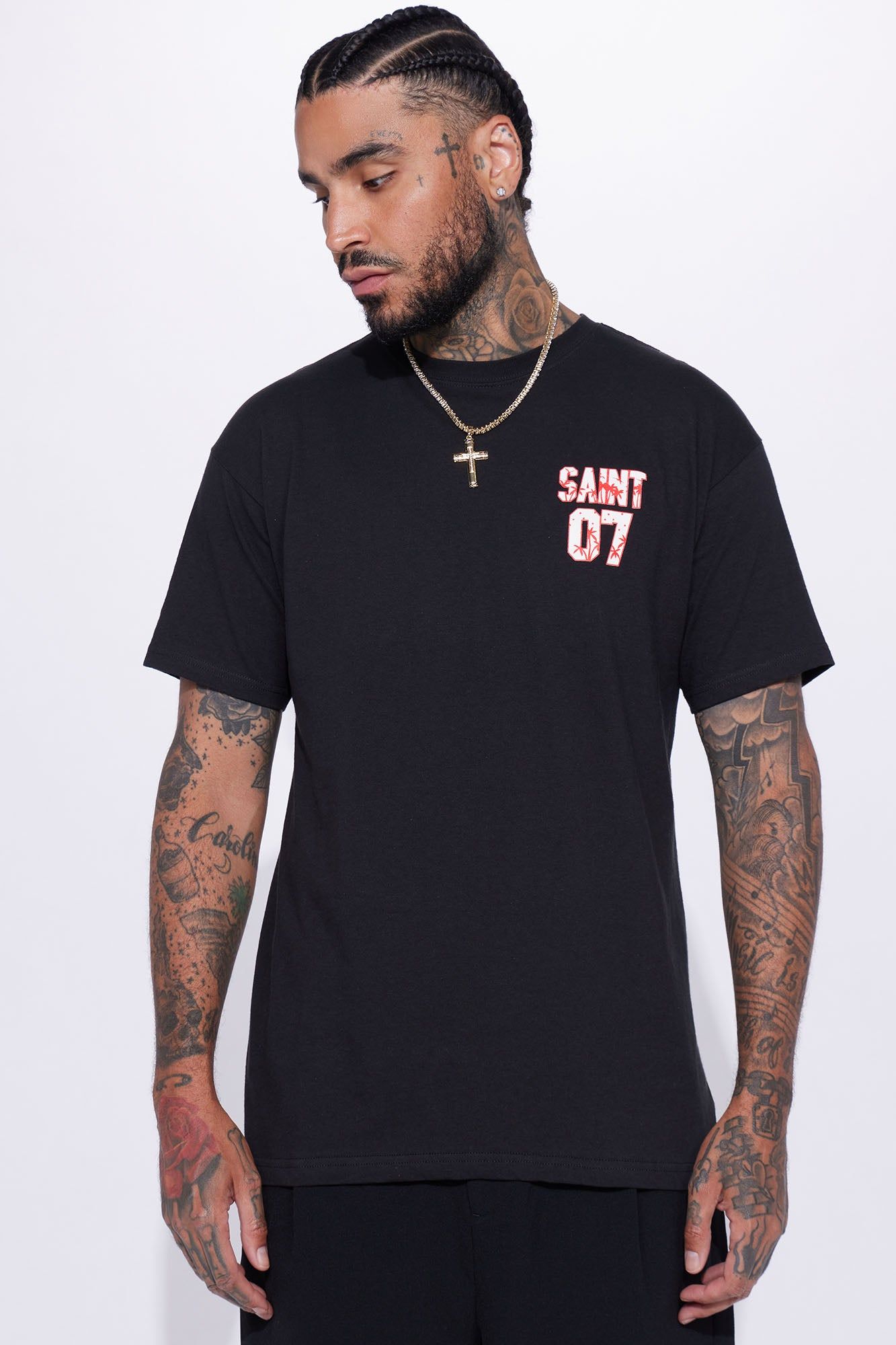 Saint Paradise Short Sleeve Tee - Black sold by Fashion Nova product image thumbnail 4