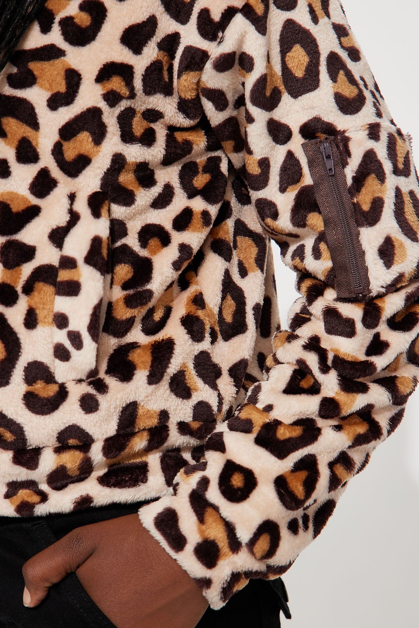 Mini Animal At Heart Plush Jacket - Leopard sold by Fashion Nova product image thumbnail 3