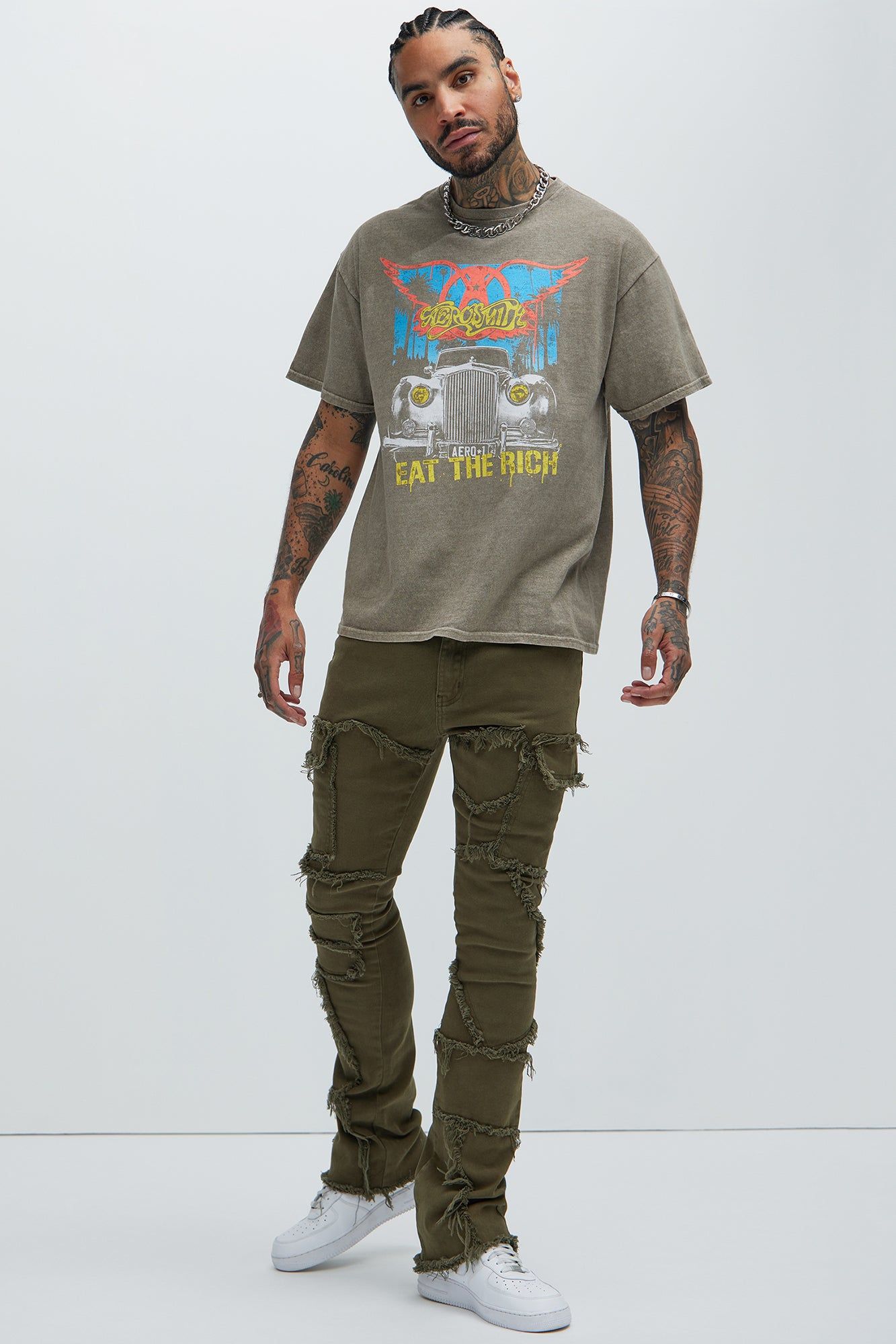 Aerosmith Eat The Rich Short Sleeve Tee - Brown sold by Fashion Nova product image thumbnail 3