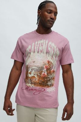 Heaven Sent Rose Short Sleeve Tee - Mauve sold by Fashion Nova