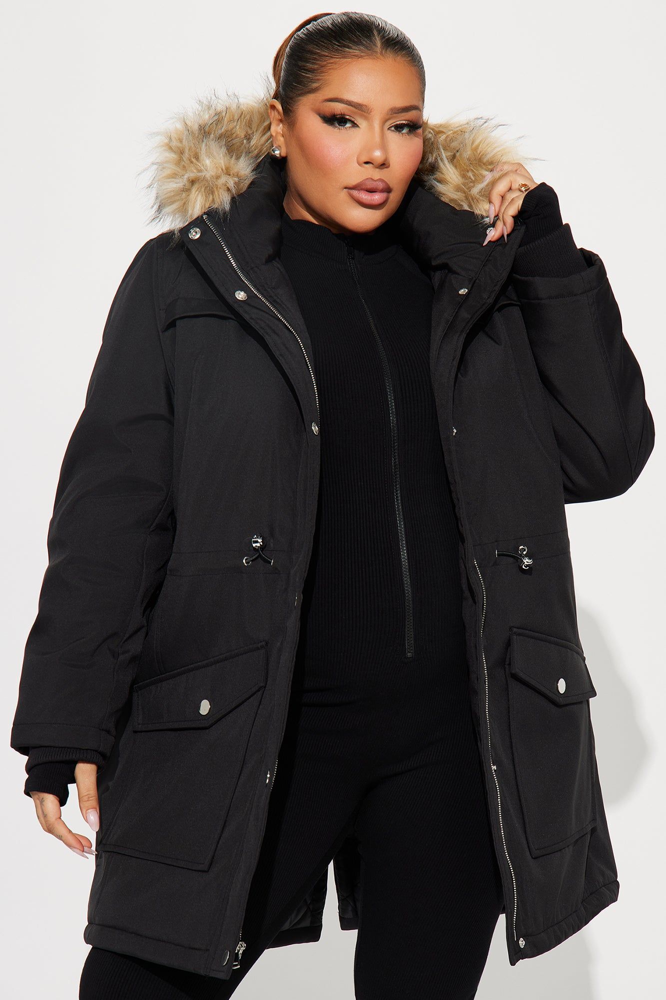 Cozy Inside Puffer Jacket - Black sold by Fashion Nova product image thumbnail 4