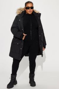 Cozy Inside Puffer Jacket - Black sold by Fashion Nova