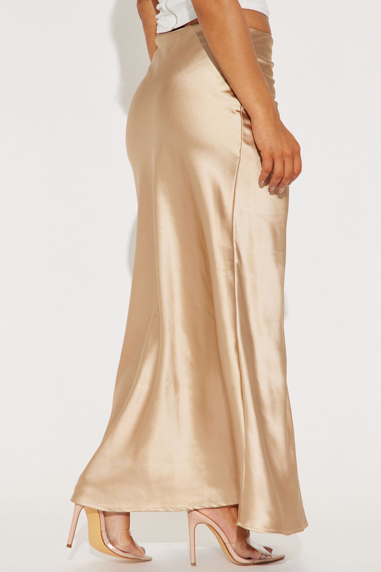 Girls Need Love Satin Maxi Skirt - Nude sold by Fashion Nova product image thumbnail 3