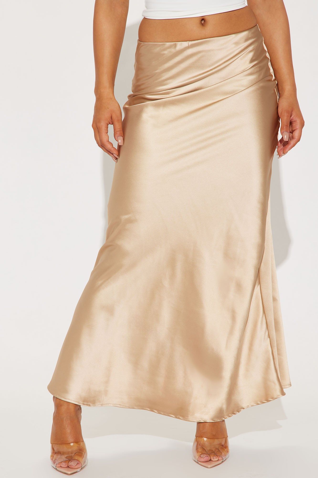 Girls Need Love Satin Maxi Skirt - Nude sold by Fashion Nova product image thumbnail 2
