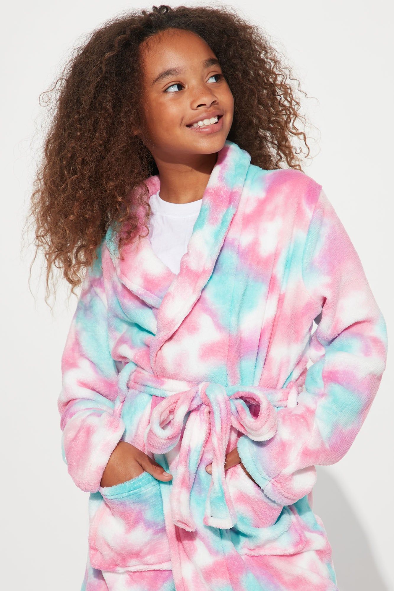 Mini Cotton Candy Dreams Robe - Pink/combo sold by Fashion Nova product image thumbnail 2