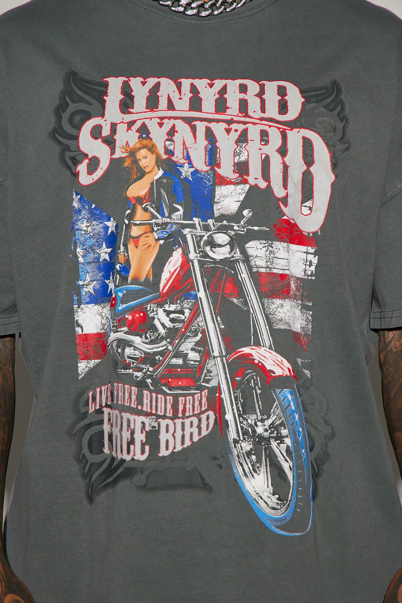 Lynyrd Skynyrd Oversized Short Sleeve Tee - Black sold by Fashion Nova product image thumbnail 3