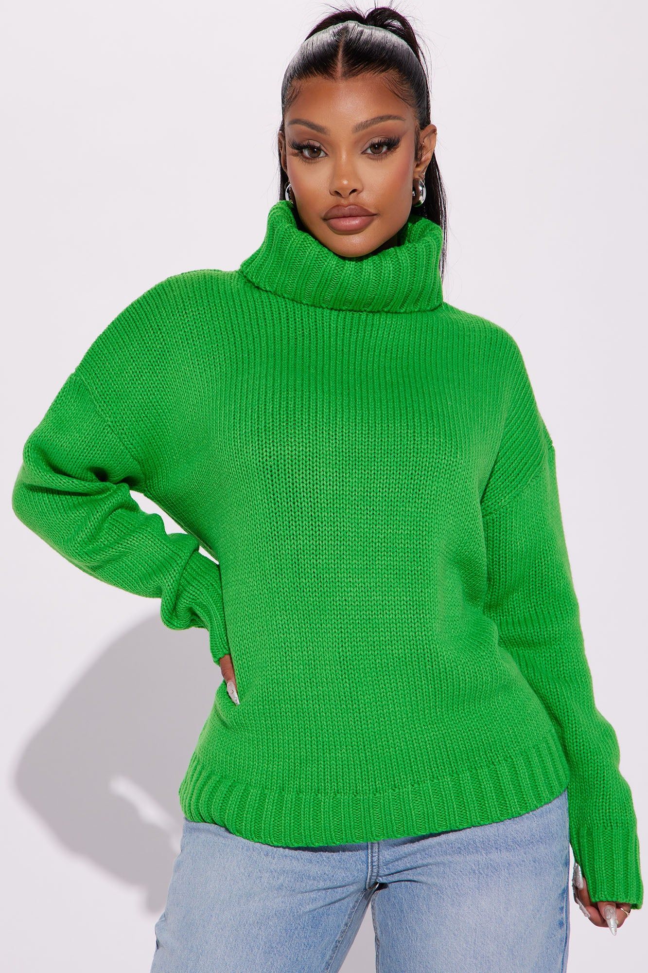 Positive Energy Sweater - Green sold by Fashion Nova