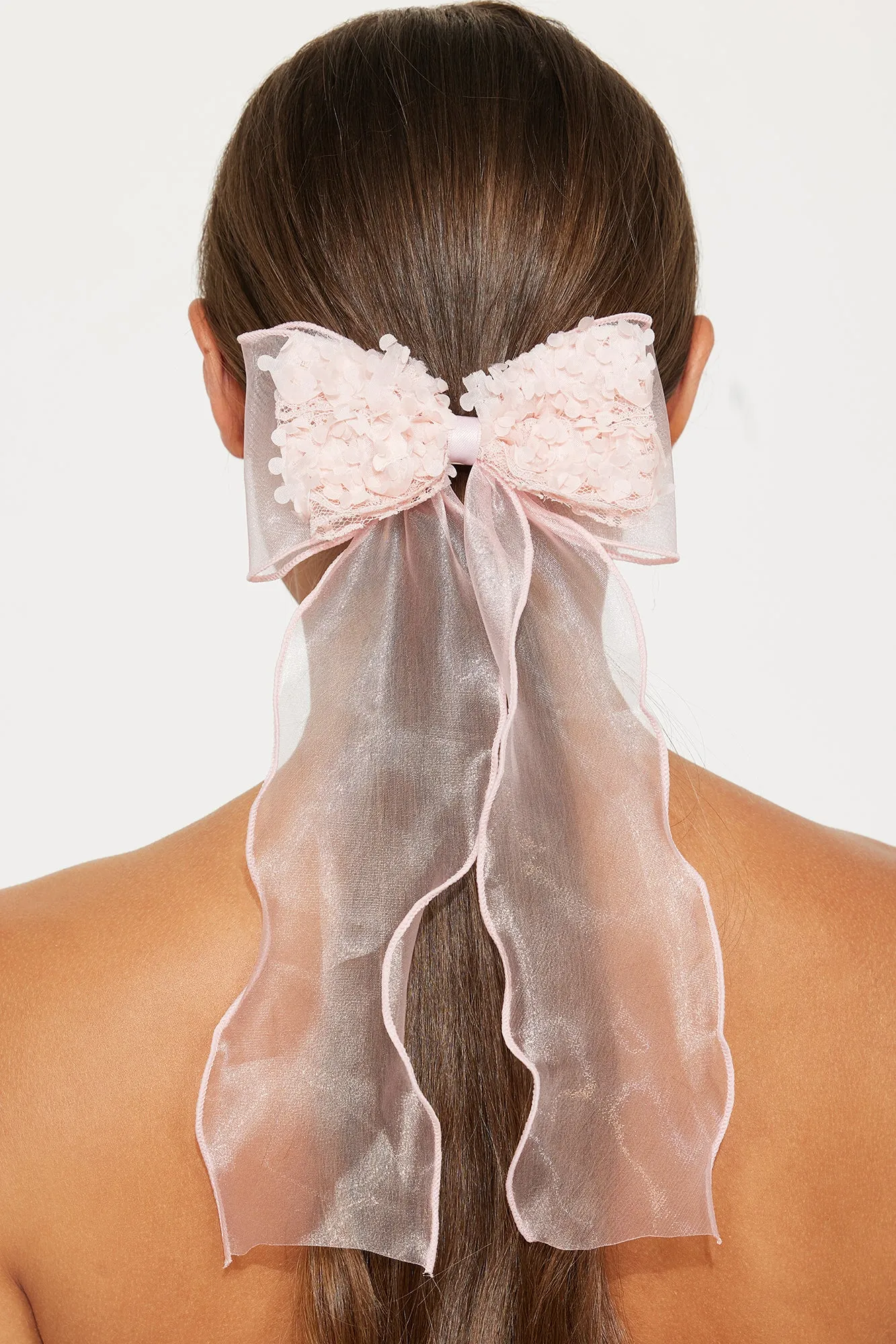 Pretty Please Bow Hair Clip - Pink sold by Fashion Nova