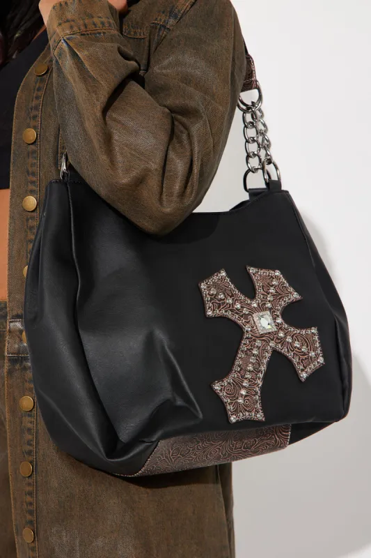 All In Faith Tote Bag - Black sold by Fashion Nova