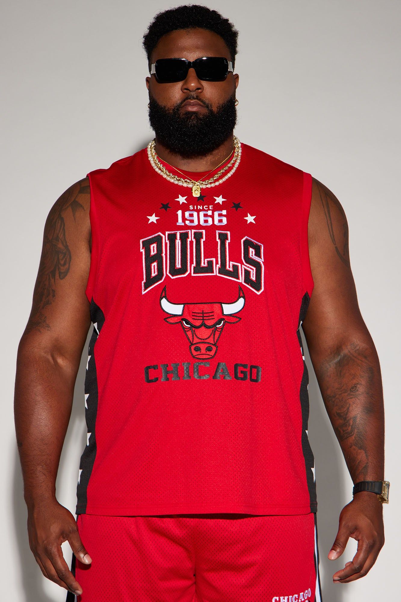 Bulls Buzzer Beater Mesh Tank - Red sold by Fashion Nova product image thumbnail 2