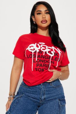 Queen Street Graphic Tee - Red sold by Fashion Nova