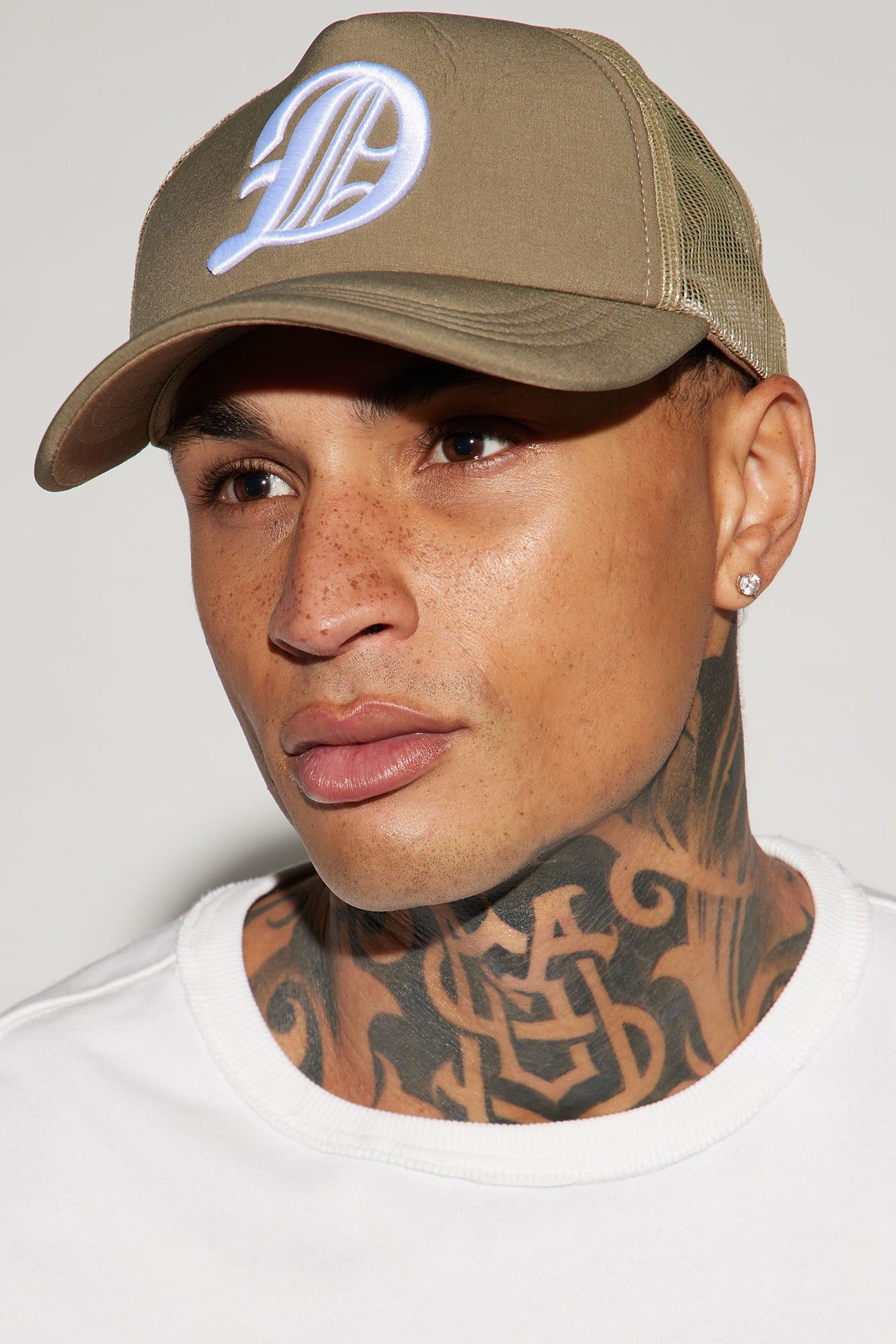 Detroit Trucker Hat - Tan sold by Fashion Nova