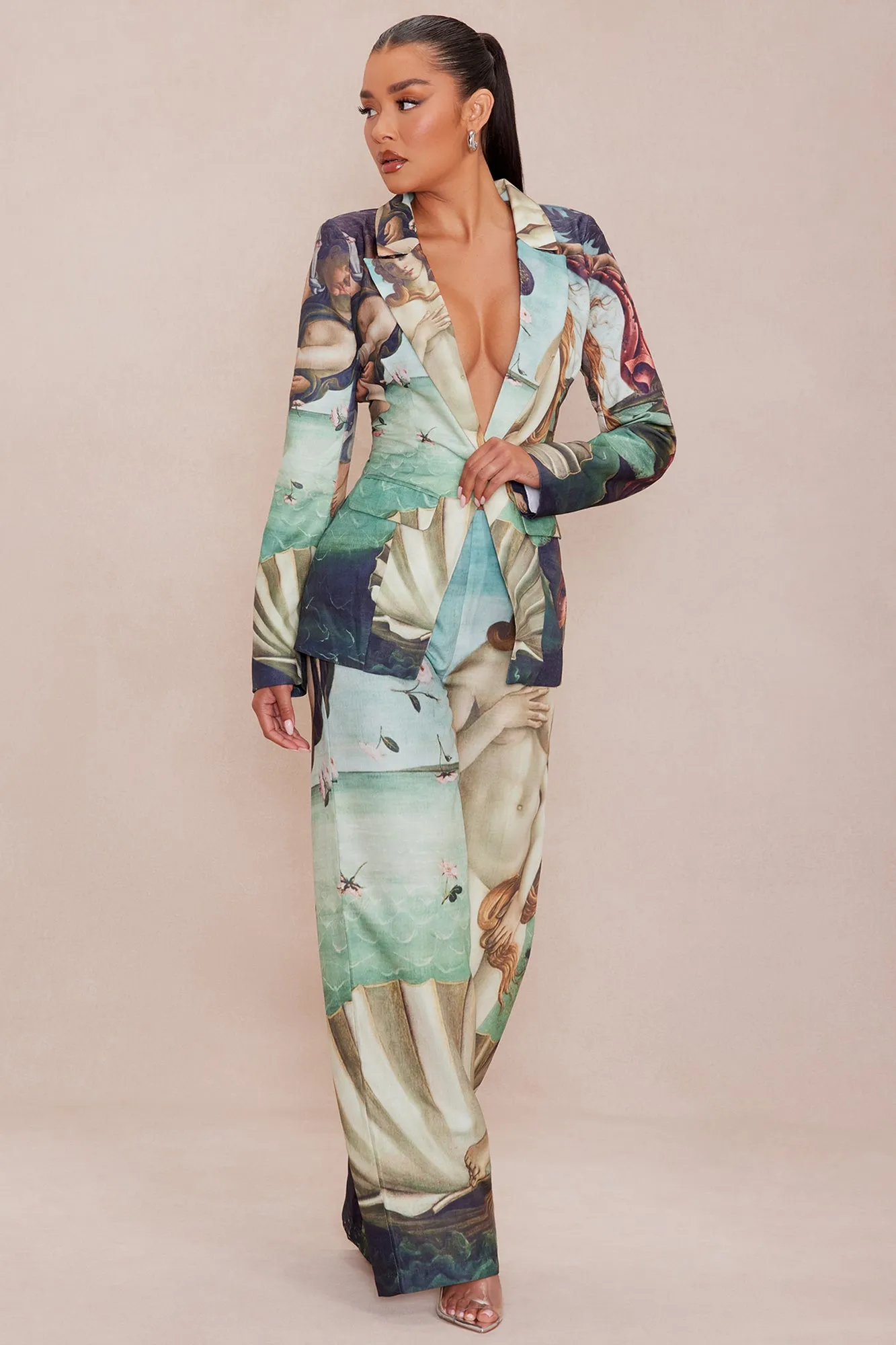 Ancient Art Blazer Suit Set - Multi Color sold by Fashion Nova